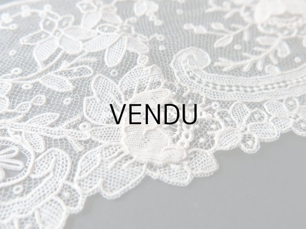 画像7: 19世紀末 未使用 アンティーク ニードルレース ポワンドガーズ 新品同様 『ポワン・ド・ガーズ』『ポワン・ド・ローズ』 260cm (7)