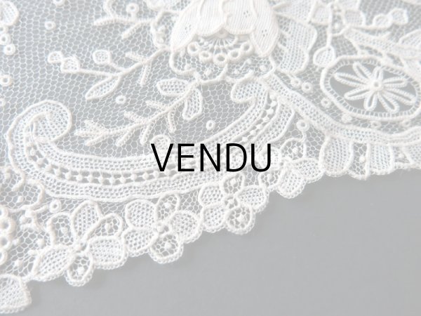 画像8: 19世紀末 未使用 アンティーク ニードルレース ポワンドガーズ 新品同様 『ポワン・ド・ガーズ』『ポワン・ド・ローズ』 260cm (8)