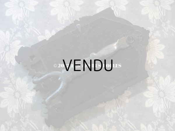 画像9: 19世紀 ナポレオン3世 アンティーク 木製 フォトフレーム 薔薇のガーランド (9)