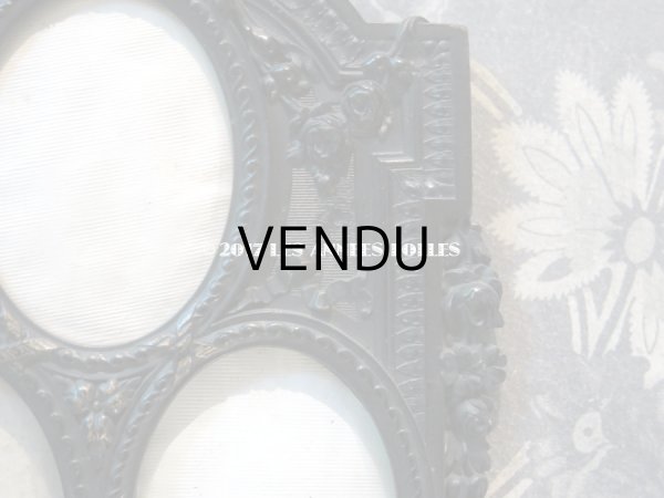 画像6: 19世紀 ナポレオン3世 アンティーク 木製 フォトフレーム 薔薇のガーランド (6)