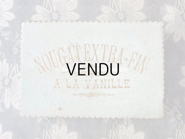 画像3: 19世紀末 アンティーク ヌガーのお菓子箱 NOUGAT EXTRA-FIN A LA VANILLE (3)