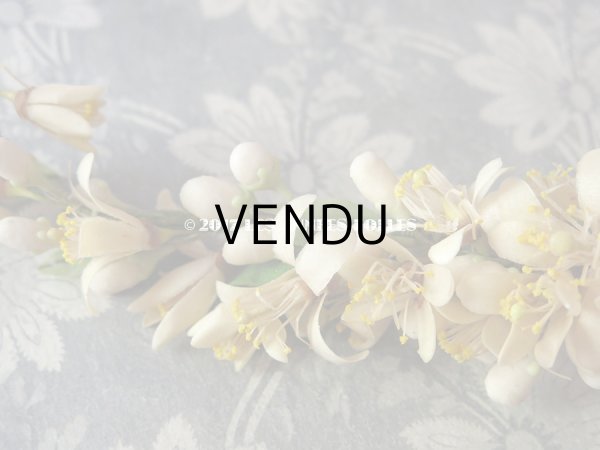 画像8: 1900年代 箱付き アンティーク ワックスフラワーのヘッドリース ウェディング 結婚式 ティアラ オレンジブロッサム (8)