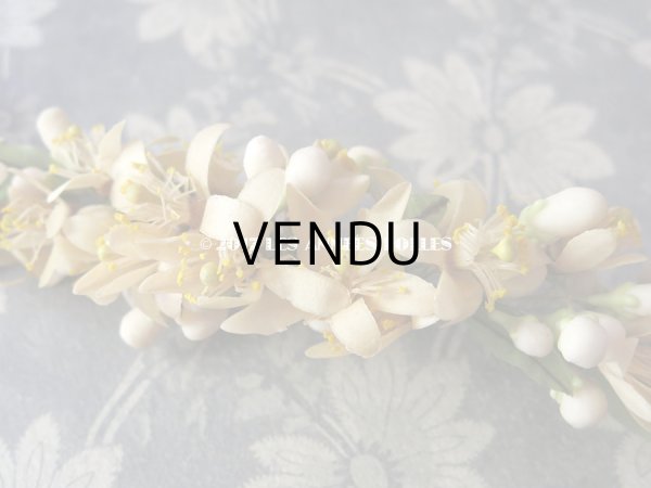 画像12: 1900年代 箱付き アンティーク ワックスフラワーのヘッドリース ウェディング 結婚式 ティアラ オレンジブロッサム (12)