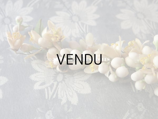 画像16: 1900年代 箱付き アンティーク ワックスフラワーのヘッドリース ウェディング 結婚式 ティアラ オレンジブロッサム (16)