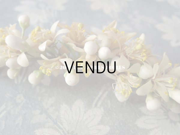 画像17: 1900年代 箱付き アンティーク ワックスフラワーのヘッドリース ウェディング 結婚式 ティアラ オレンジブロッサム (17)