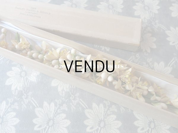画像4: 1900年代 箱付き アンティーク ワックスフラワーのヘッドリース ウェディング 結婚式 ティアラ オレンジブロッサム (4)