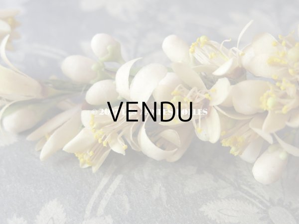 画像9: 1900年代 箱付き アンティーク ワックスフラワーのヘッドリース ウェディング 結婚式 ティアラ オレンジブロッサム (9)