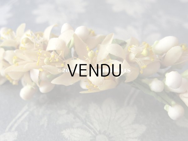 画像13: 1900年代 箱付き アンティーク ワックスフラワーのヘッドリース ウェディング 結婚式 ティアラ オレンジブロッサム (13)