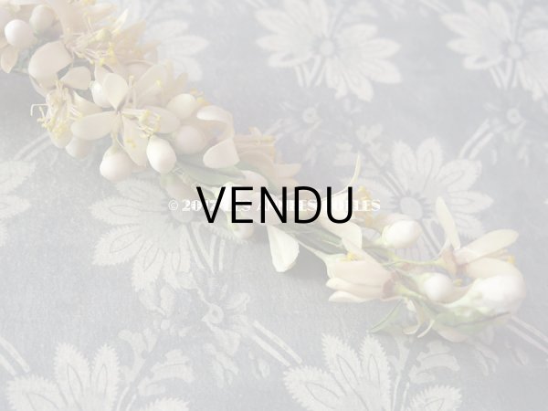 画像18: 1900年代 箱付き アンティーク ワックスフラワーのヘッドリース ウェディング 結婚式 ティアラ オレンジブロッサム (18)