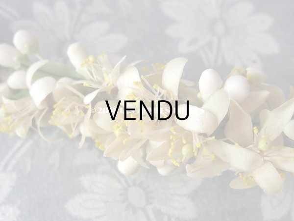 画像10: 1900年代 箱付き アンティーク ワックスフラワーのヘッドリース ウェディング 結婚式 ティアラ オレンジブロッサム (10)