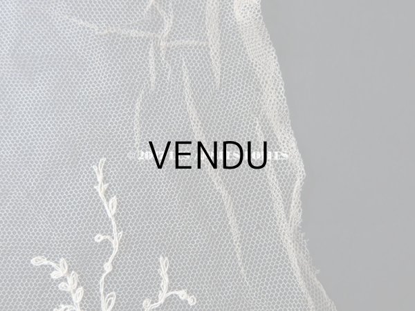 画像11: 1900年代 アンティーク シルク製 レース 花とリーフのガーランド　1m (11)