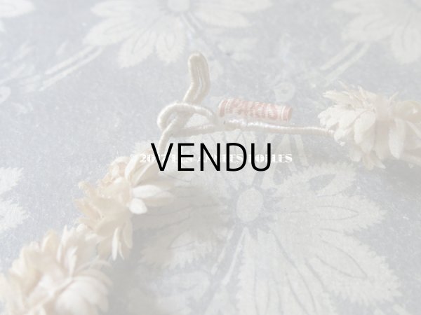 画像5: 19世紀 アンティーク ドール用 布花のヘッドリース (5)