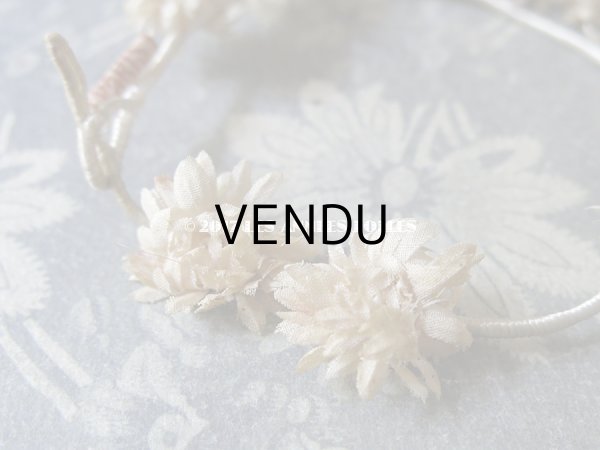 画像6: 19世紀 アンティーク ドール用 布花のヘッドリース (6)