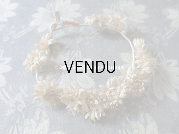 画像3: 19世紀 アンティーク ドール用 布花のヘッドリース (3)