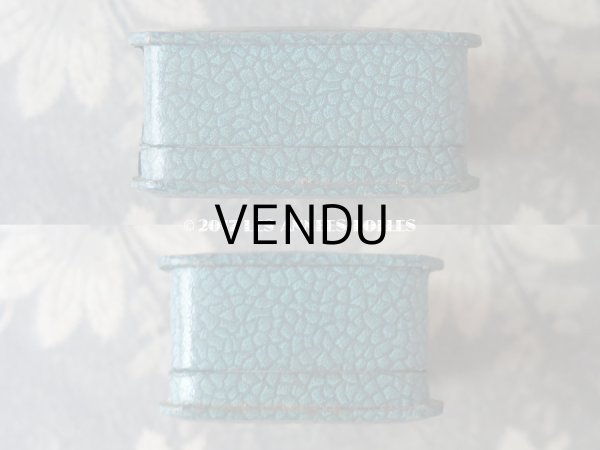 画像6: アンティーク ジュエリーボックス 金彩入り ブルーグリーン (6)