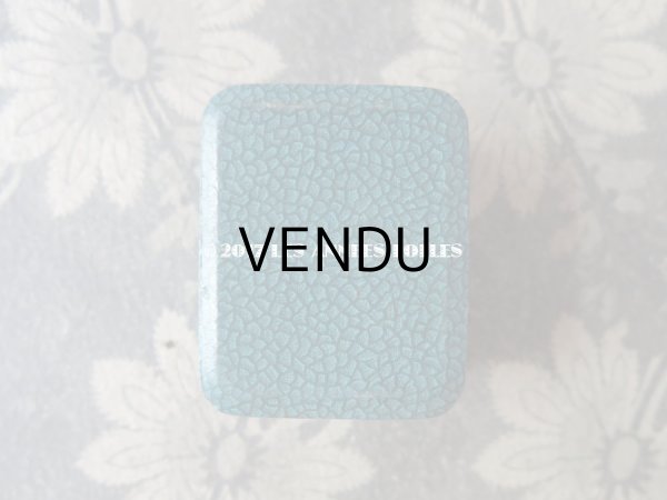 画像4: アンティーク ジュエリーボックス 金彩入り ブルーグリーン (4)