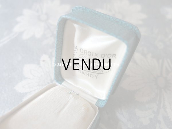 画像8: アンティーク ジュエリーボックス 金彩入り ブルーグリーン (8)