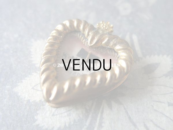 画像4: 19世紀 アンティーク ルリケール ハート型　聖遺物のペンダント　聖人の遺品 (4)