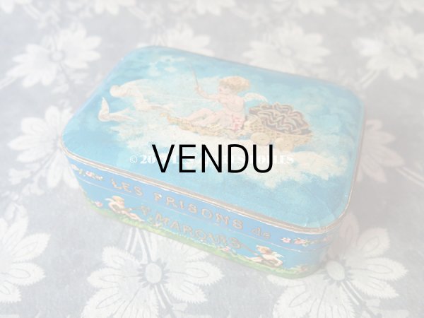 画像8: 1900年代 アンティーク 『ショコラ・フランソワ・ マルキ』のお菓子箱  LES FRISONS DE F.MARQUIS - CHOCOLAT FRANCOIS MARQUIS PARIS - (8)