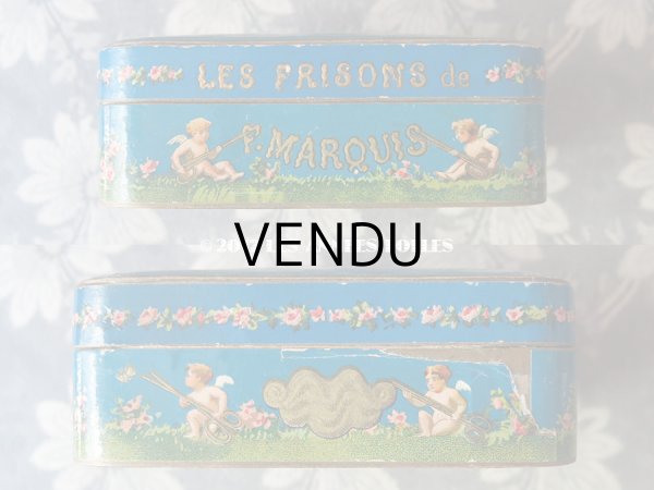 画像4: 1900年代 アンティーク 『ショコラ・フランソワ・ マルキ』のお菓子箱  LES FRISONS DE F.MARQUIS - CHOCOLAT FRANCOIS MARQUIS PARIS - (4)