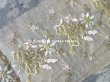 画像3: 1900年代 アンティーク シルク製 パステルカラーの花束の刺繍入りリボン　49cm (3)