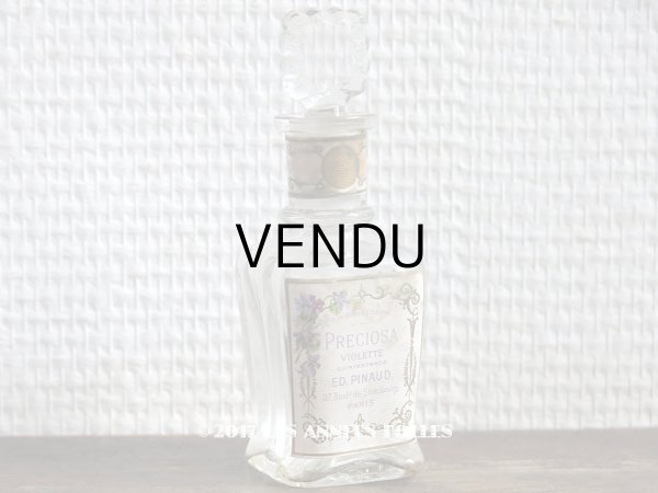 画像1: 1897年代 アンティーク パフュームボトル 菫の香水瓶 PRECIOSA VIOLETTE - ED.PINAUD - (1)