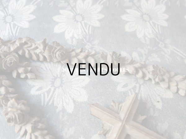 画像5: 1900年代 アンティーク　薔薇のガーランド＆クロスのベニチェ   (5)