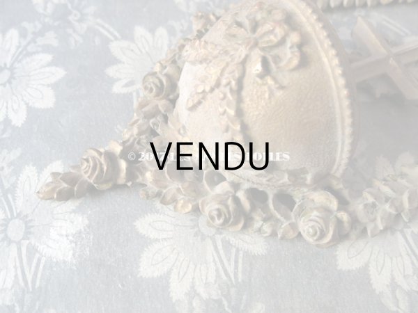 画像8: 1900年代 アンティーク　薔薇のガーランド＆クロスのベニチェ   (8)