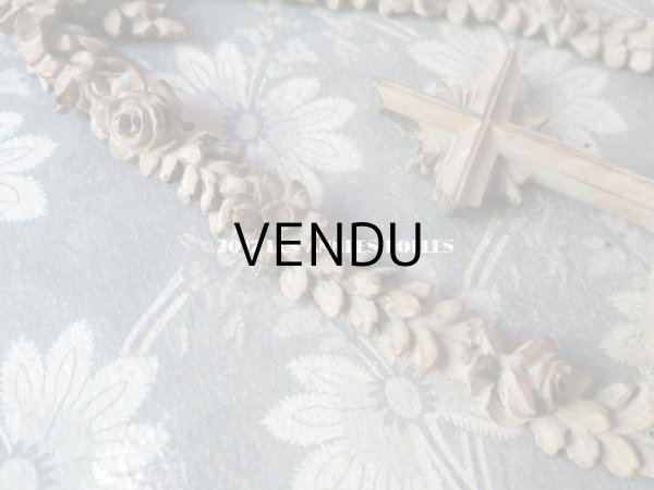 画像4: 1900年代 アンティーク　薔薇のガーランド＆クロスのベニチェ   (4)