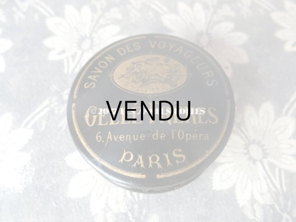 画像7: 19世紀末 アンティーク ソープボックス パピエマシェ SAVON DES VOYAGEURS - GELLE FRERES PARIS - (7)