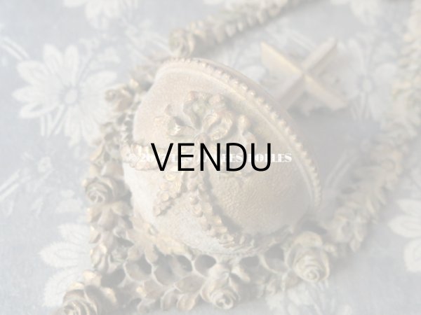 画像7: 1900年代 アンティーク　薔薇のガーランド＆クロスのベニチェ   (7)