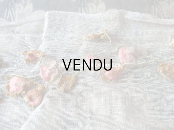 画像11: アンティーク ロココ調 大きなモチーフ　ピンクの薔薇のガーランド 1.1m (11)