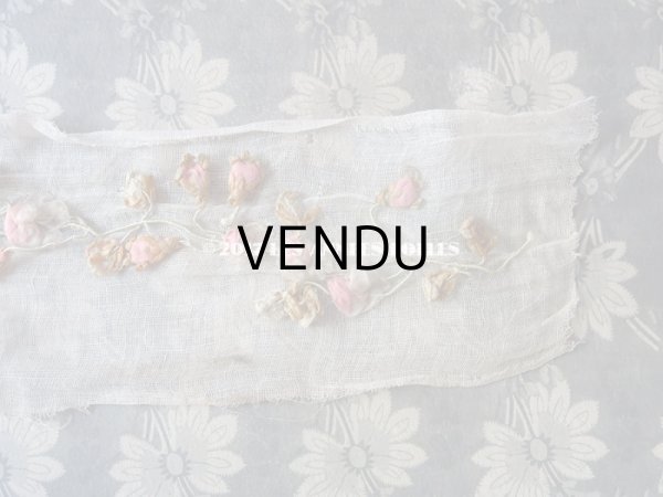 画像5: アンティーク ロココ調 大きなモチーフ　ピンクの薔薇のガーランド 1.1m (5)