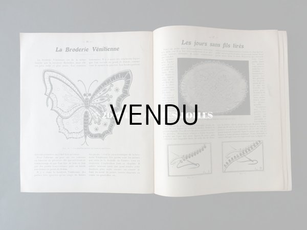 画像9: 1920年代 アンティーク 刺繍とレースの本 BRODERIE & DENTELLE LECONS PRATIQUES 2e EDITION PAR COUSINE CLAIRE - FRANCOIS TEDESCO, EDITEUR PARIS- (9)