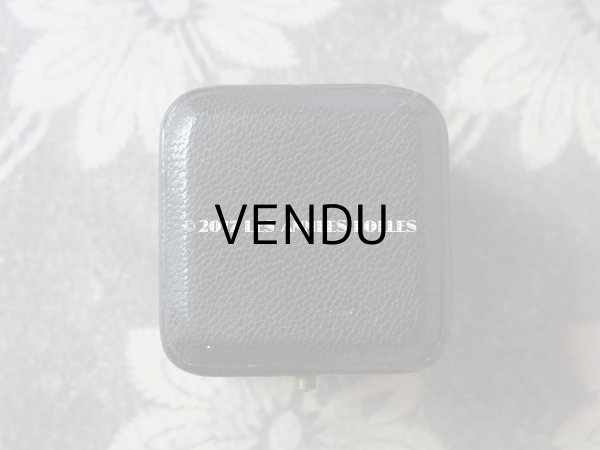 画像3: アンティーク 本革製 ジュエリーボックス モノグラム入り 黒 (3)