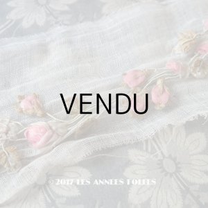 画像: アンティーク ロココ調 大きなモチーフ　ピンクの薔薇のガーランド 1.1m
