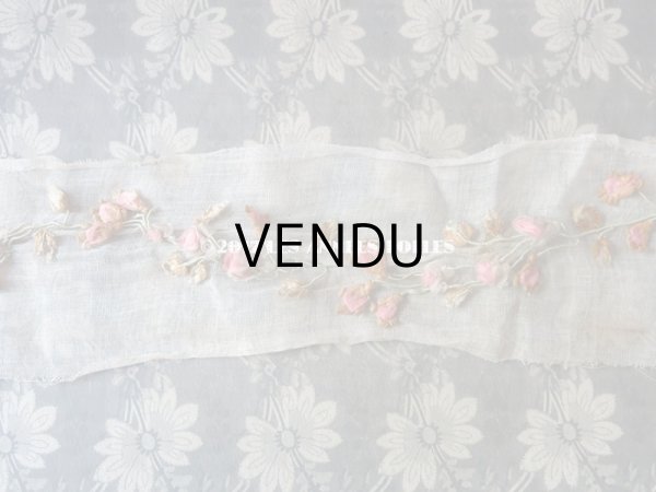 画像3: アンティーク ロココ調 大きなモチーフ　ピンクの薔薇のガーランド 1.1m (3)