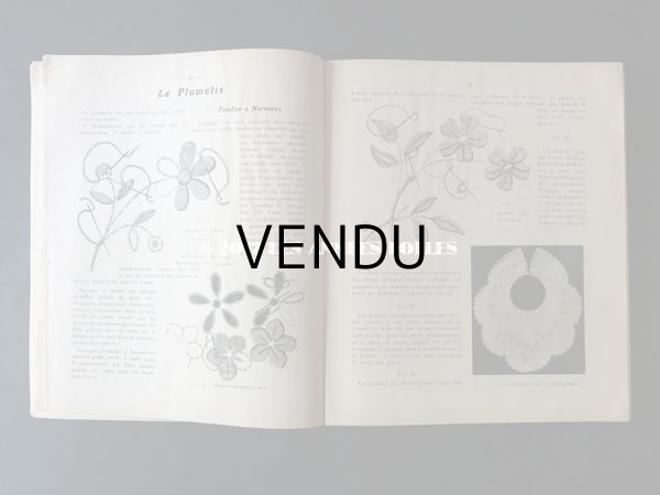 画像7: 1920年代 アンティーク 刺繍とレースの本 BRODERIE & DENTELLE LECONS PRATIQUES 2e EDITION PAR COUSINE CLAIRE - FRANCOIS TEDESCO, EDITEUR PARIS- (7)