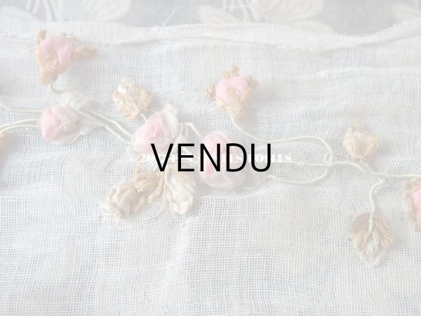 画像10: アンティーク ロココ調 大きなモチーフ　ピンクの薔薇のガーランド 1.1m (10)