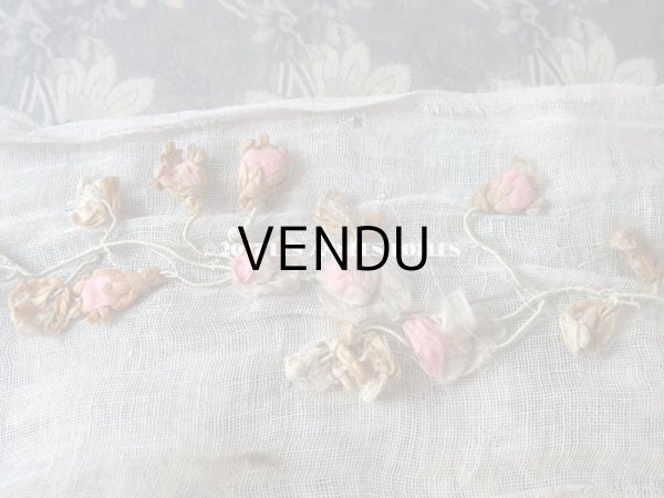 画像12: アンティーク ロココ調 大きなモチーフ　ピンクの薔薇のガーランド 1.1m (12)