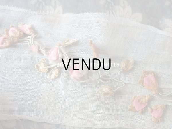 画像8: アンティーク ロココ調 大きなモチーフ　ピンクの薔薇のガーランド 1.1m (8)