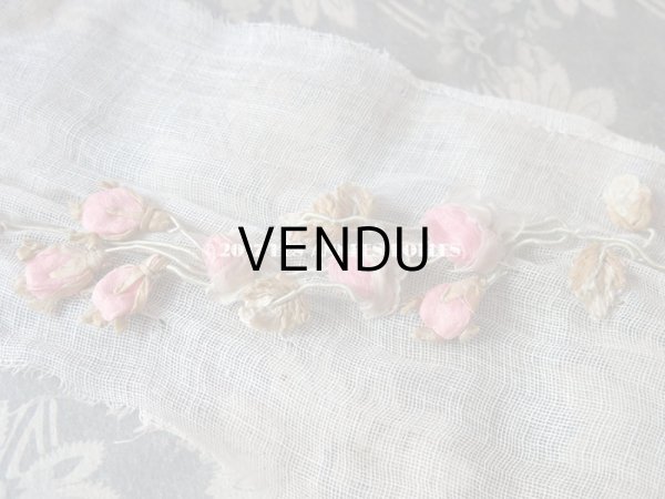 画像7: アンティーク ロココ調 大きなモチーフ　ピンクの薔薇のガーランド 1.1m (7)