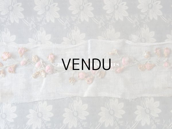 画像4: アンティーク ロココ調 大きなモチーフ　ピンクの薔薇のガーランド 1.1m (4)