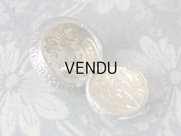 画像7: アンティーク エーデルワイスのパウダーケース  (7)