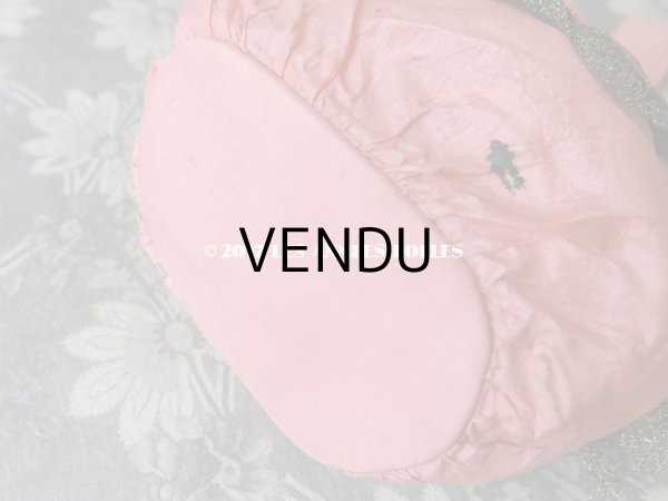 画像6: 19世紀末 アンティーク  シルク製 オールドローズ色のオモニエール  ロココトリムの装飾  (6)