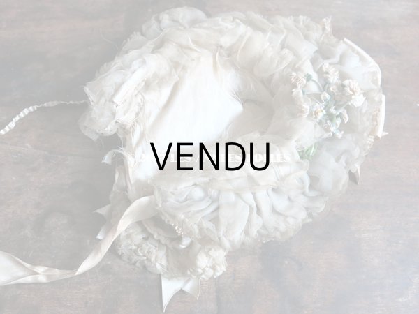 画像5: 1850年代 アンティーク 帽子 カポット ポークボンネット (5)