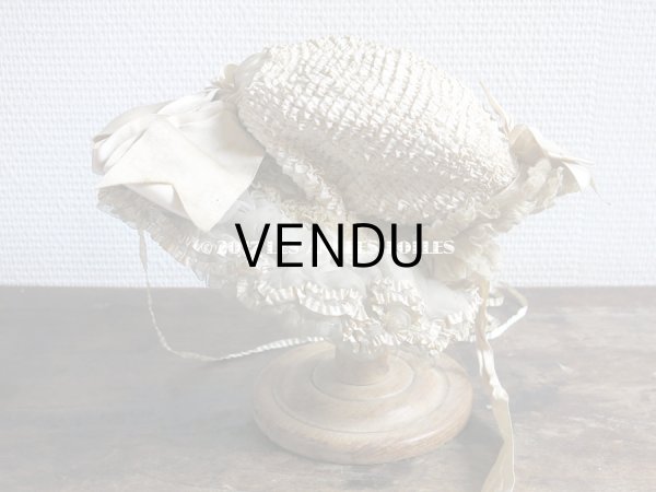 画像4: 1850年代 アンティーク 帽子 カポット ポークボンネット (4)