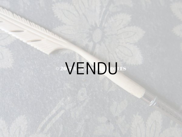 画像3: 1900年代 アンティーク ボーン製 ペン軸 フェザー型 (3)