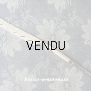 画像: 1900年代 アンティーク ボーン製 ペン軸 フェザー型