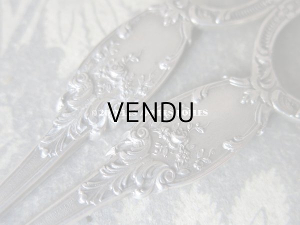 画像3: 19世紀末 アンティーク シルバー製 グレープシザー 薔薇＆モノグラム (3)